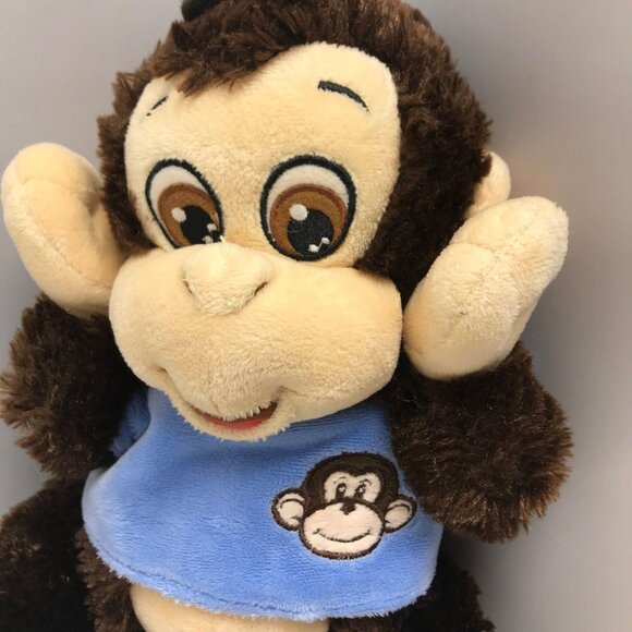 Chinda Brown Hear No Evil Monkey Chimp Plush Stuffed Animal Soft Toy Medium 12" - Picture 2 of 6
